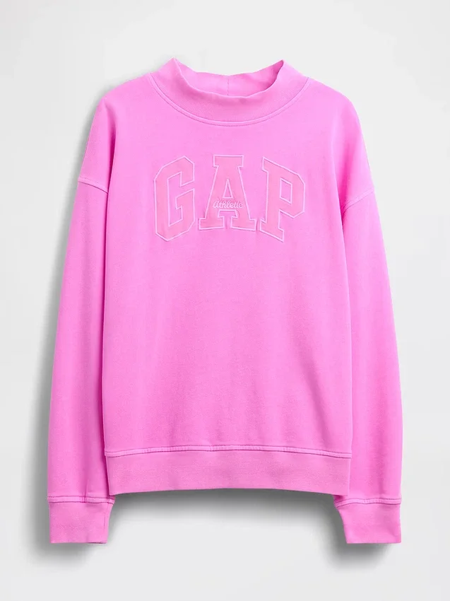 Sweat-shirt oversize à col montant et logo en tissu éponge Vintagesoft