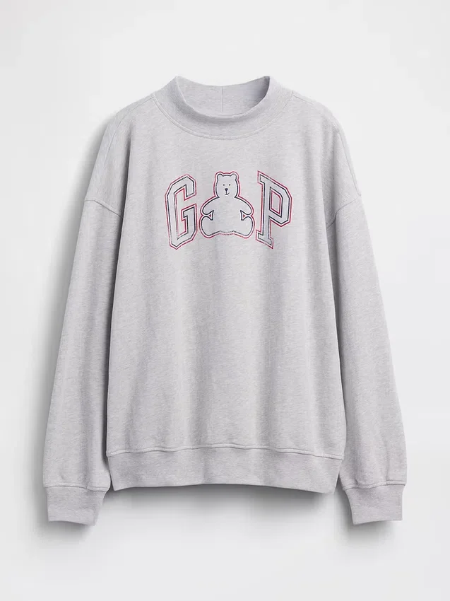 Sweat-shirt oversize à col montant et logo en tissu éponge Vintagesoft