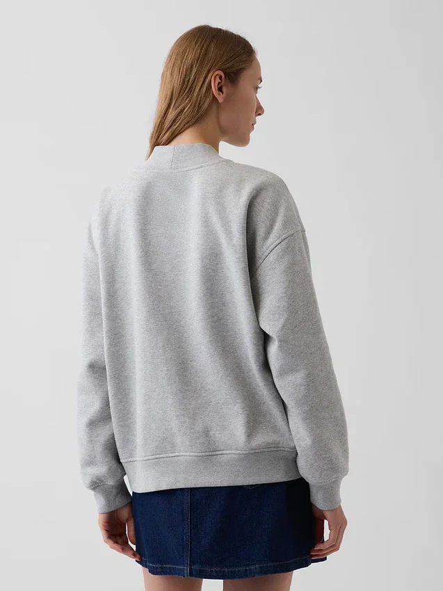 Sweat-shirt oversize à col montant et logo Vintagesoft