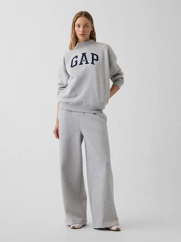 Sweat-shirt oversize à col montant et logo Vintagesoft
