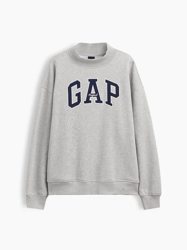 Sweat-shirt oversize à col montant et logo Vintagesoft