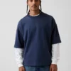 Sweat-shirt oversize en molleton français épais