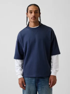 Sweat-shirt oversize en molleton français épais