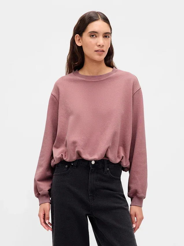 Sweat-shirt oversize en molleton français épais