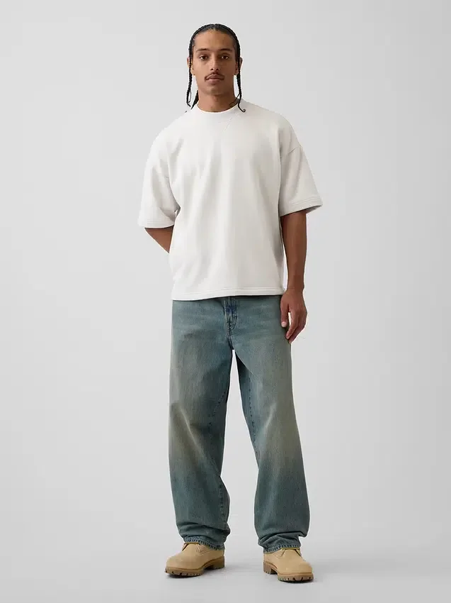 Sweat-shirt oversize en molleton français épais