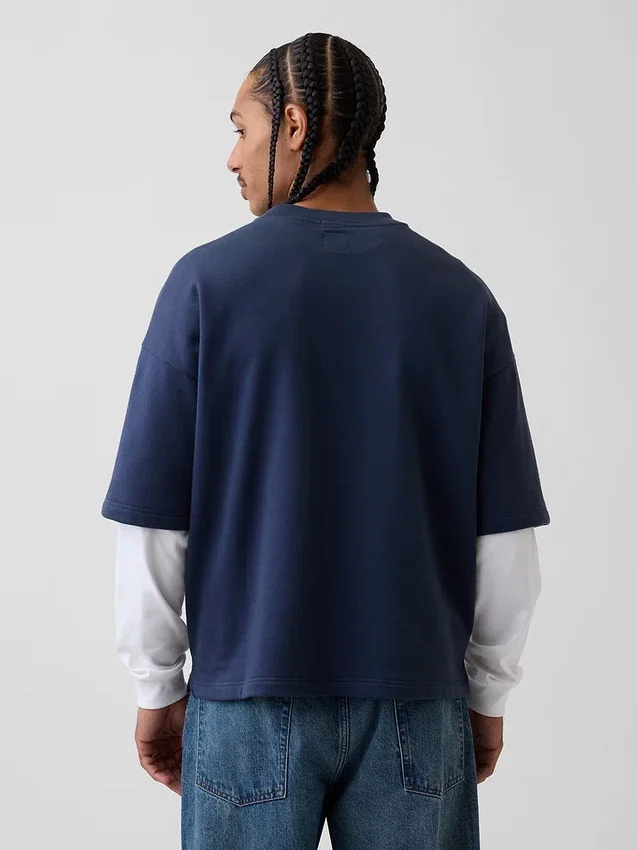 Sweat-shirt oversize en molleton français épais