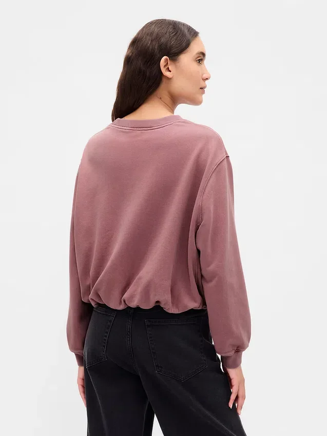 Sweat-shirt oversize en molleton français épais