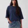 Sweat-shirt oversize en molleton français épais
