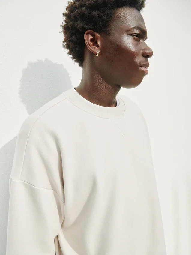 Sweat-shirt oversize en molleton français épais