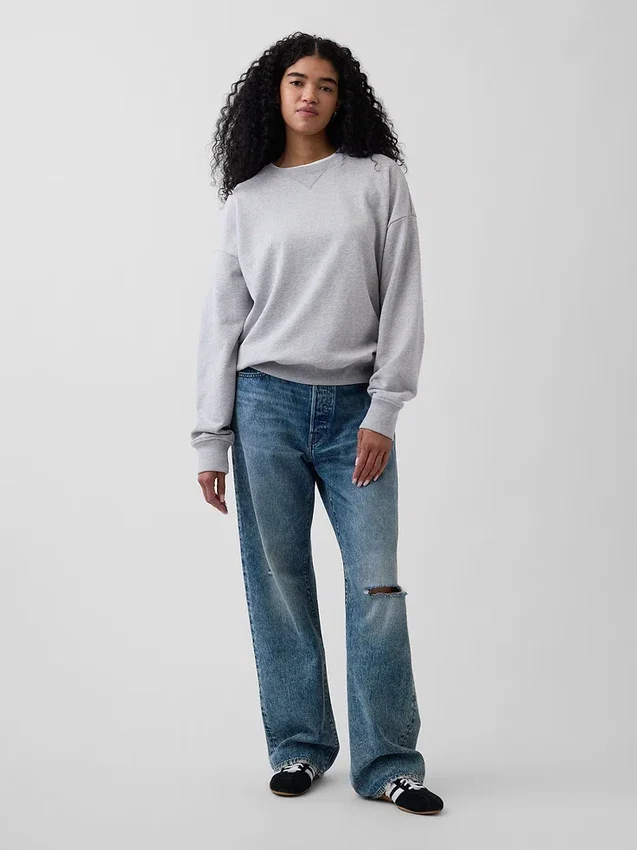 Sweat-shirt oversize en molleton épais pour adulte