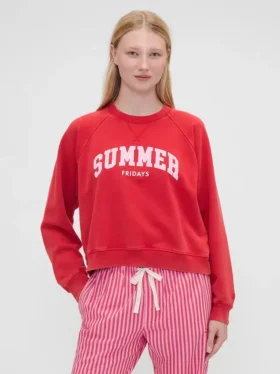 Sweat-shirt oversize à manches raglan et logo GAP × Summer Fridays
