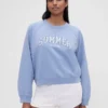 Sweat-shirt oversize à manches raglan et logo GAP × Summer Fridays