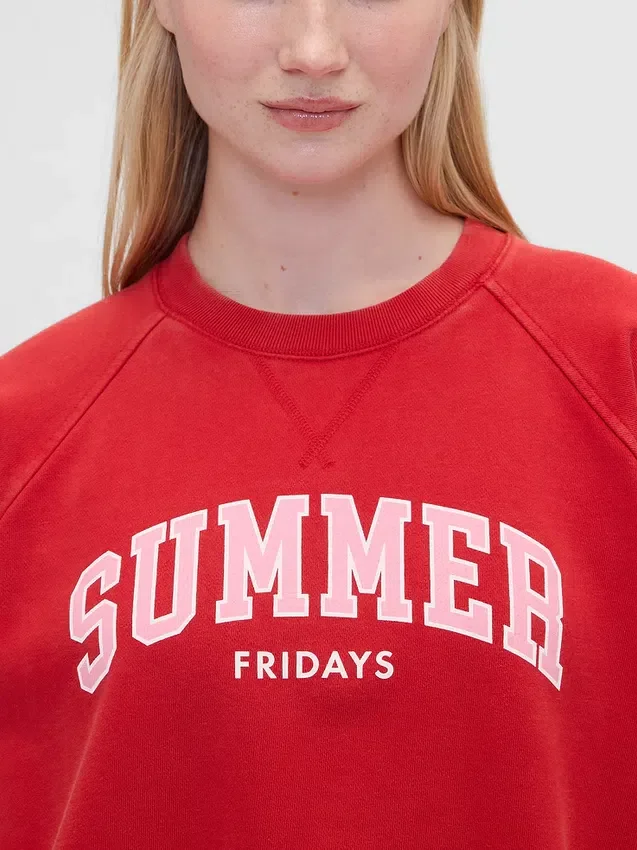 Sweat-shirt oversize à manches raglan et logo GAP × Summer Fridays