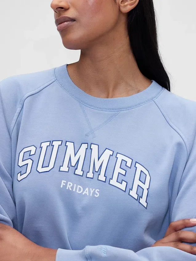 Sweat-shirt oversize à manches raglan et logo GAP × Summer Fridays