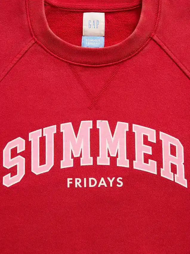Sweat-shirt oversize à manches raglan et logo GAP × Summer Fridays