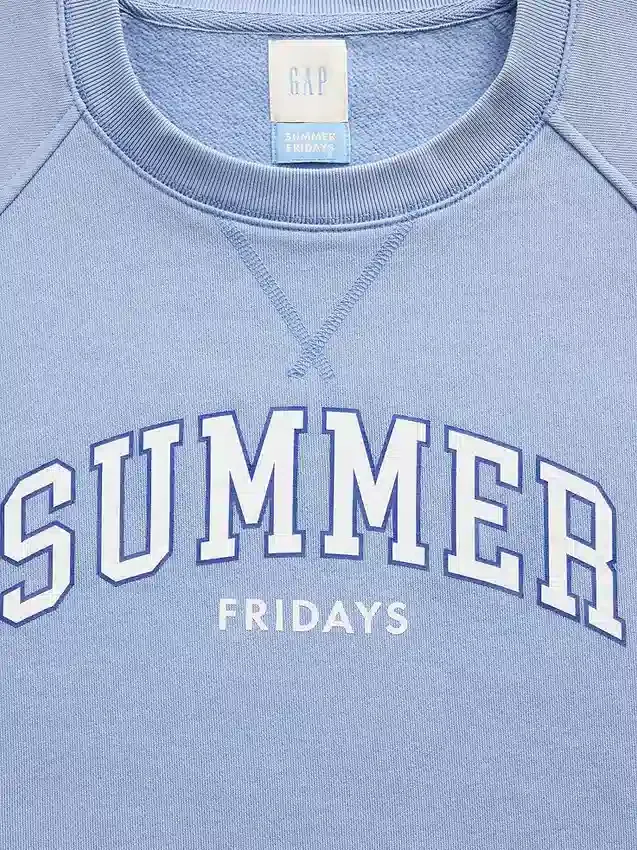 Sweat-shirt oversize à manches raglan et logo GAP × Summer Fridays
