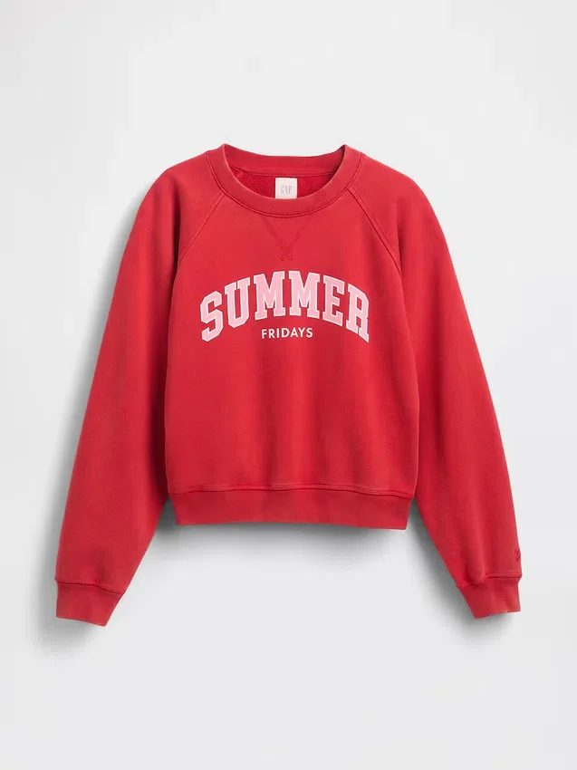 Sweat-shirt oversize à manches raglan et logo GAP × Summer Fridays