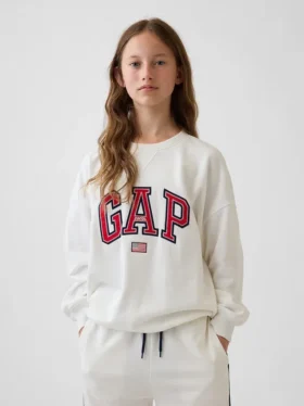 Sweat-shirt oversize à motif pour enfant en tissu éponge Vintagesoft