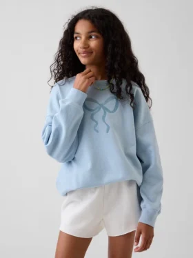 Sweat-shirt oversize à motif pour enfant en tissu éponge Vintagesoft
