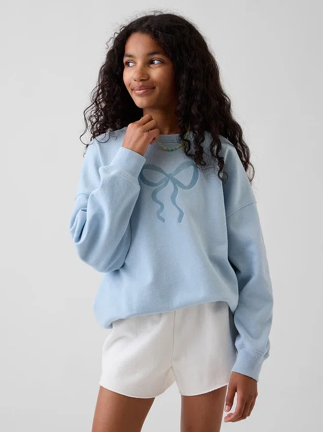 Sweat-shirt oversize à motif pour enfant en tissu éponge Vintagesoft