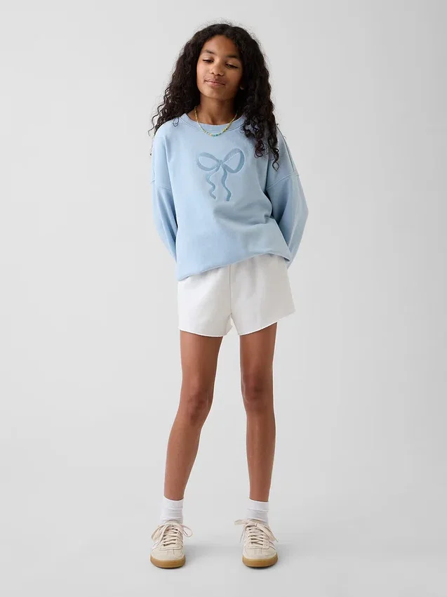 Sweat-shirt oversize à motif pour enfant en tissu éponge Vintagesoft