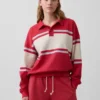 Sweat-shirt polo oversize en tissu éponge Vintagesoft