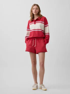 Sweat-shirt polo oversize en tissu éponge Vintagesoft