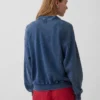 Sweat-shirt polo oversize en tissu éponge Vintagesoft