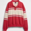 Sweat-shirt polo oversize en tissu éponge Vintagesoft