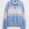 Sweat-shirt polo oversize en tissu éponge Vintagesoft