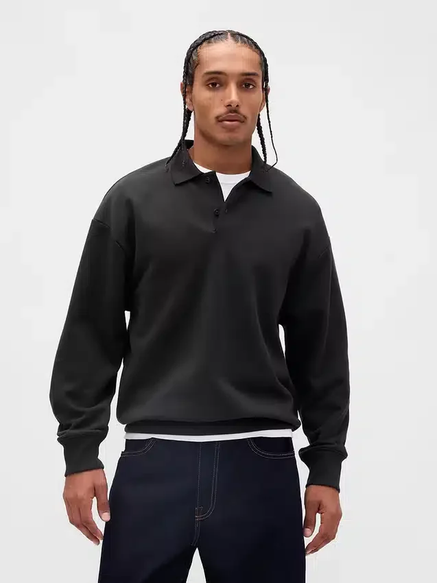 Sweat-shirt polo oversize épais pour adulte