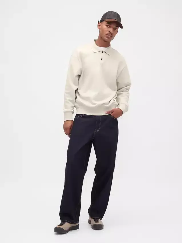 Sweat-shirt polo oversize épais pour adulte