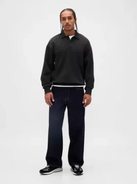 Sweat-shirt polo oversize épais pour adulte