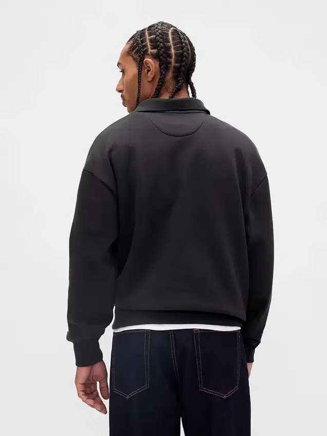 Sweat-shirt polo oversize épais pour adulte