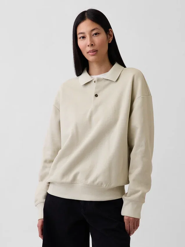 Sweat-shirt polo oversize épais pour adulte
