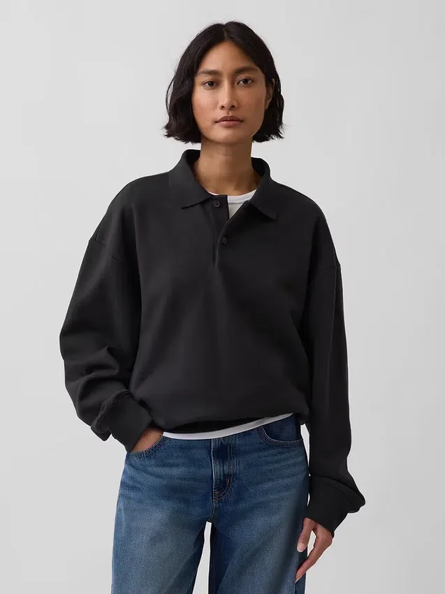 Sweat-shirt polo oversize épais pour adulte