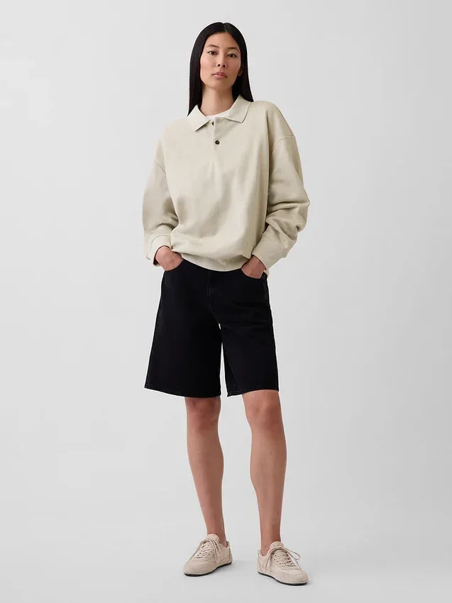 Sweat-shirt polo oversize épais pour adulte