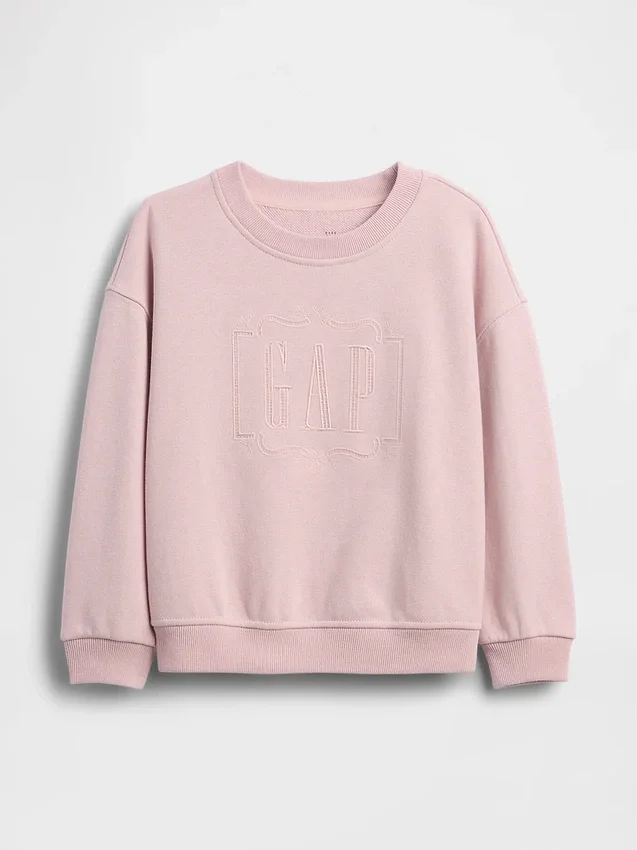 Sweat-shirt pour Bébé & Enfant en tissu éponge Vintagesoft avec logo brodé