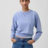 Sweat-shirt raglan en tissu éponge Vintagesoft