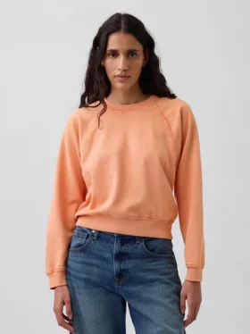 Sweat-shirt raglan en tissu éponge Vintagesoft