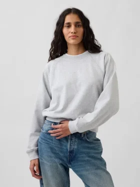 Sweat-shirt raglan en tissu éponge Vintagesoft