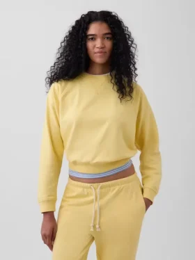 Sweat-shirt raglan en tissu éponge Vintagesoft
