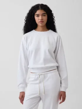 Sweat-shirt raglan en tissu éponge Vintagesoft