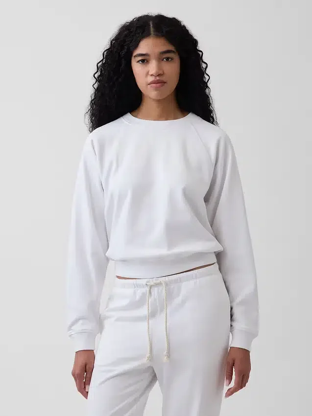 Sweat-shirt raglan en tissu éponge Vintagesoft