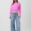 Sweat-shirt raglan en tissu éponge Vintagesoft