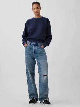 Sweat-shirt raglan en tissu éponge Vintagesoft