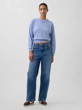 Sweat-shirt raglan en tissu éponge Vintagesoft