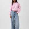 Sweat-shirt raglan en tissu éponge Vintagesoft