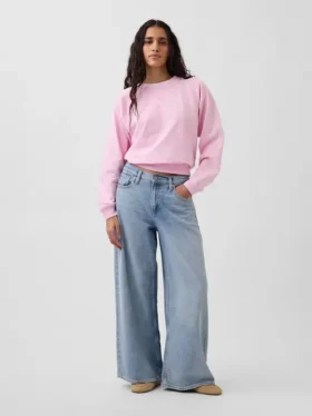 Sweat-shirt raglan en tissu éponge Vintagesoft