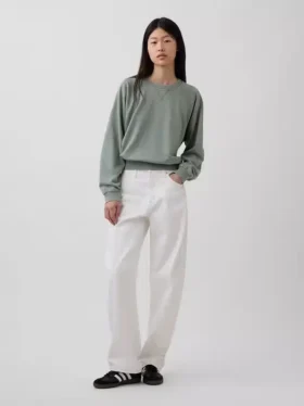 Sweat-shirt raglan en tissu éponge Vintagesoft